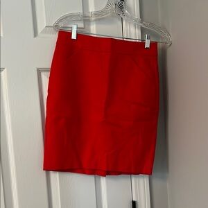 J. Crew Vibrant Red Mini Skirt